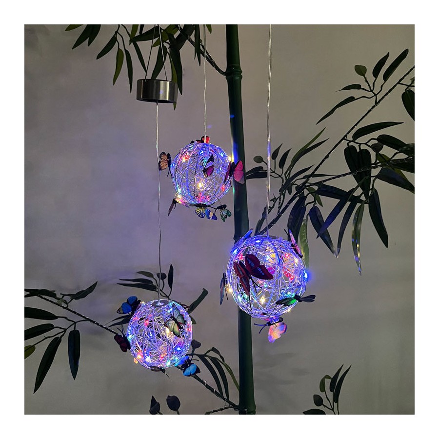 Colorful simulation butterfly hanging tree ball